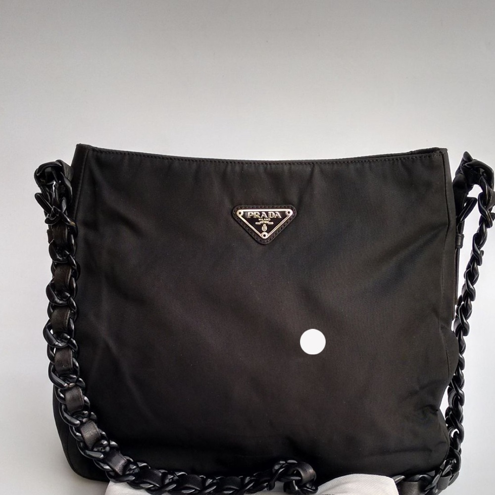 Prada Tessuto Vintage Brown Shoulder authentic